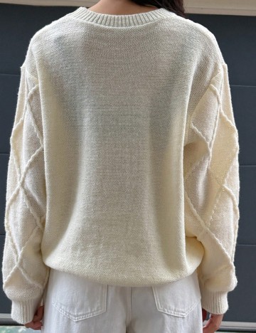 Pulover Shein DAZY, crem