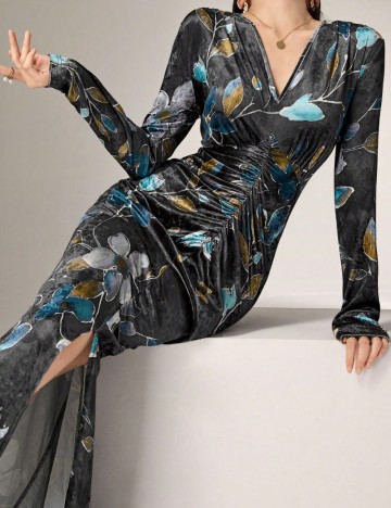 Rochie maxi Shein, mix culori