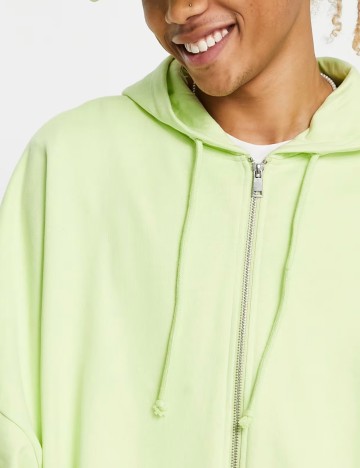 Hanorac Cu Fermoar ASOS, verde