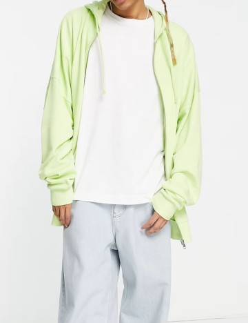 Hanorac Cu Fermoar ASOS, verde