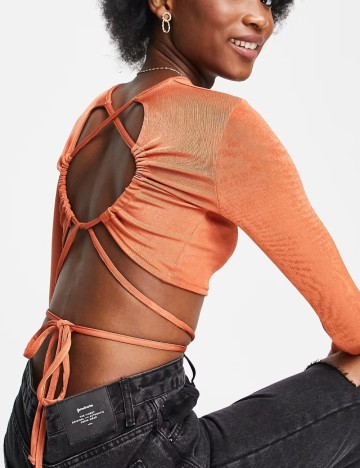 Bluză Miss Selfridge, cărămiziu