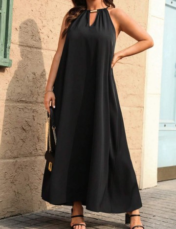 Rochie maxi Shein Curve+, negru