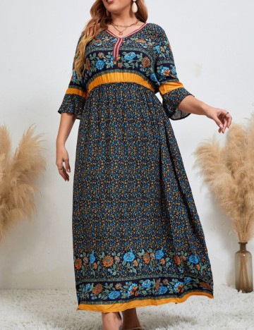 Rochie midi Shein, mix culori