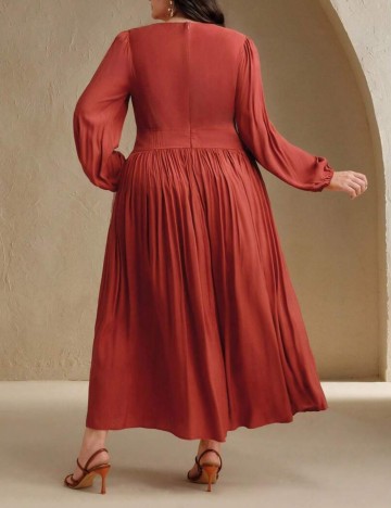 Rochie maxi Shein Anewsta, cărămiziu