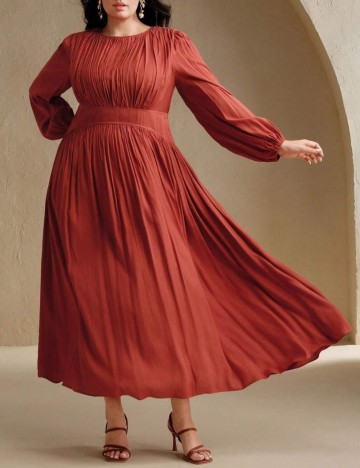 Rochie maxi Shein Anewsta, cărămiziu