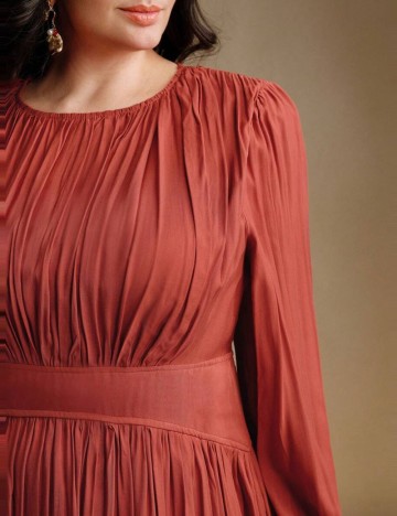 Rochie maxi Shein Anewsta, cărămiziu