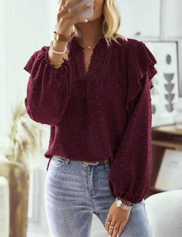 Cămașă Shein, vișiniu