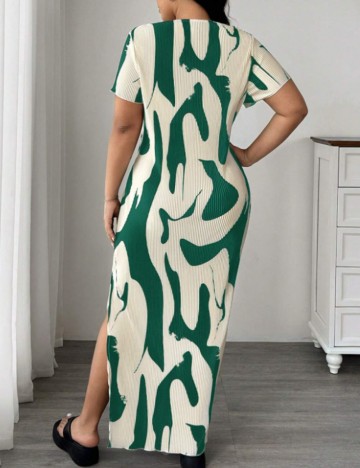 Rochie maxi Shein Curve+, mix culori