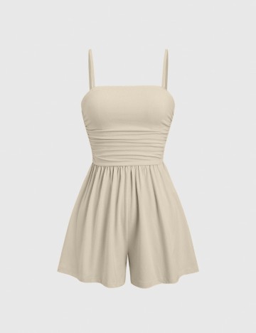 Salopetă scurtă Shein, bej