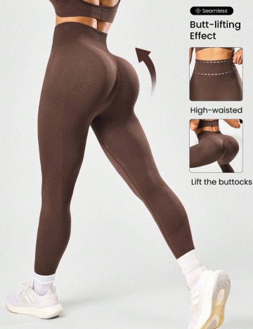 Colanți Sport Shein, maro