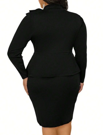 Rochie mini Shein Curve+, negru