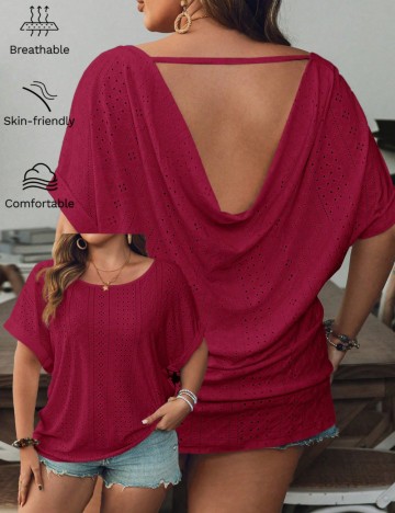 Tricou Shein Curve+, roz