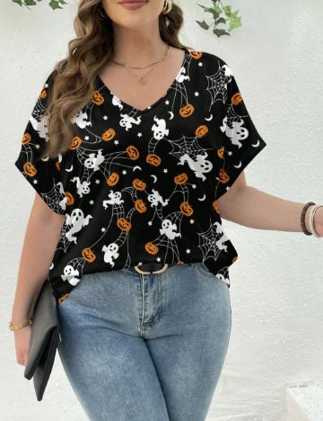 Tricou Shein Curve+, negru