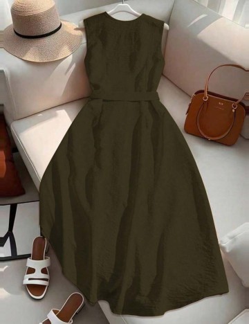 Rochie midi Shein, kaki