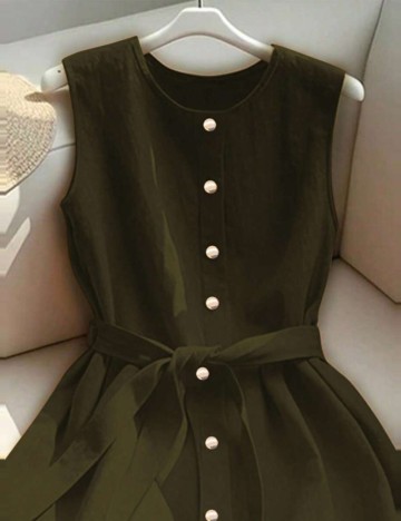 Rochie midi Shein, kaki