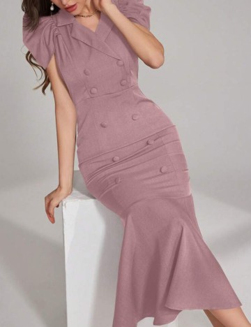 Rochie midi Shein, roz