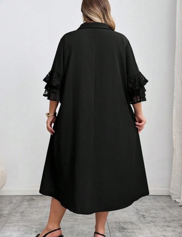 Rochie midi Shein Curve+, negru