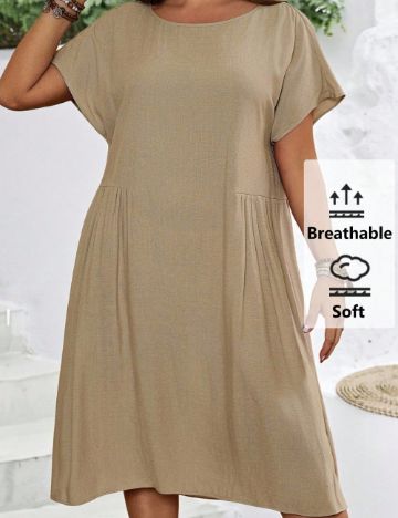 Rochie mini Shein Curve+, bej