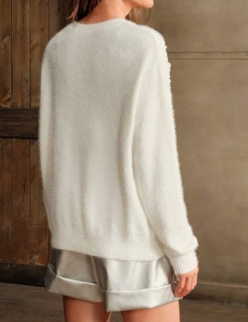 Pulover Shein Anewsta, alb