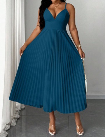 Rochie maxi Shein Curve+, albastru