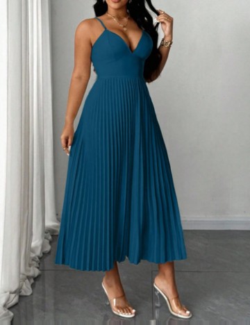 Rochie maxi Shein Curve+, albastru