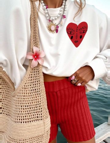 Bluză Shein Curve+, alb