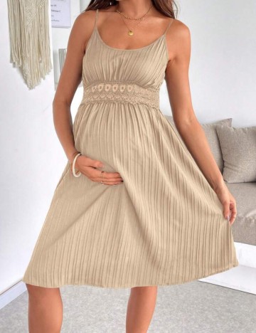 Rochie midi Shein Curve+, bej