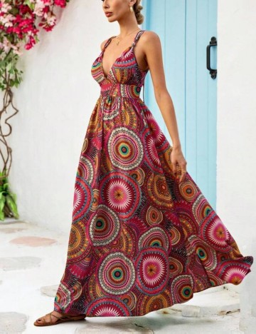 Rochie maxi Shein, mix culori