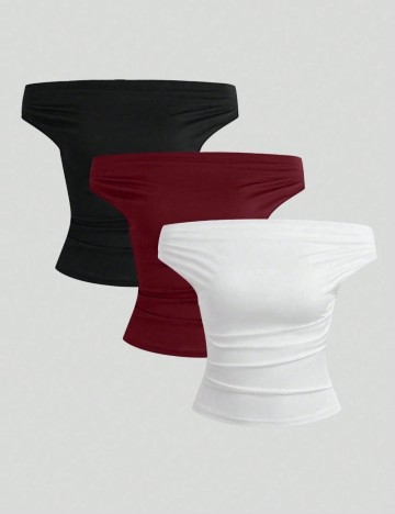 Set topuri Shein Curve+, mix culori