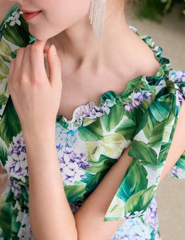 Rochie midi Shein MOTF, mix culori