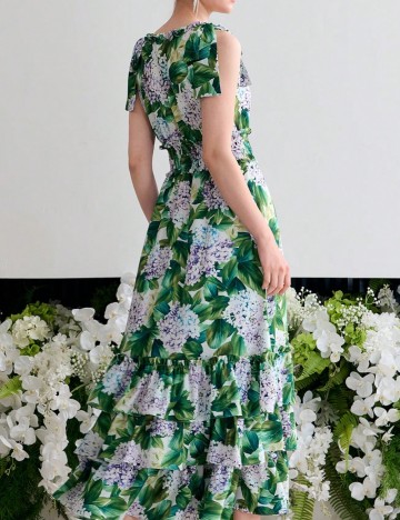 Rochie midi Shein MOTF, mix culori