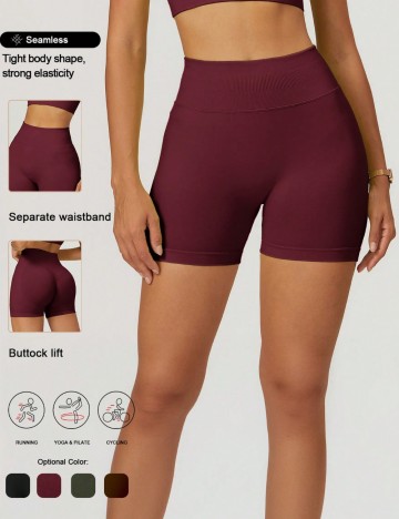 Colanți scurți Shein, vișiniu