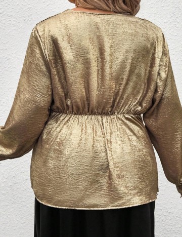 Cămașă Shein Curve+, auriu