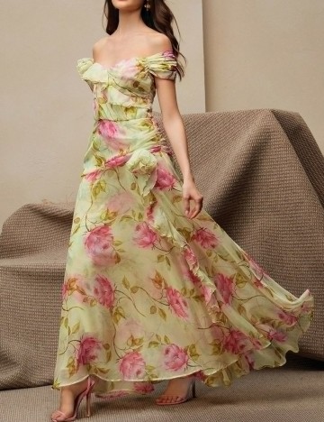 Rochie maxi Shein, mix culori