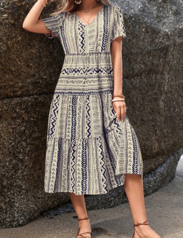 Rochie midi Shein, mix culori