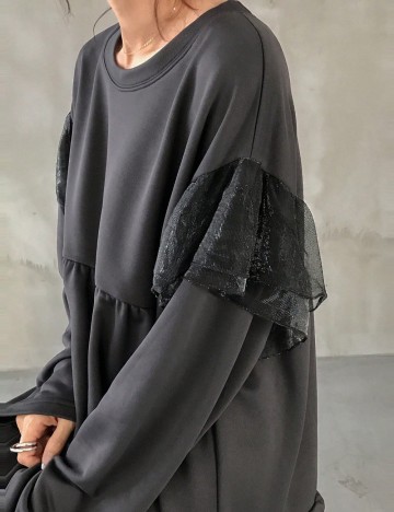 Rochie maxi Shein FRIFUL, gri