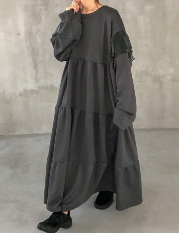 Rochie maxi Shein FRIFUL, gri