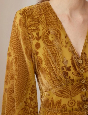 Rochie midi Shein MOTF, galben