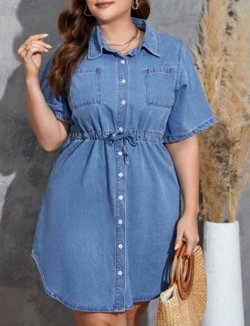 Rochie mini Shein Curve+, albastru