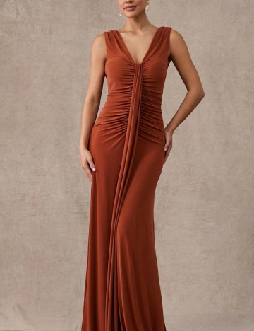 Rochie maxi Shein, cărămiziu