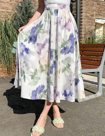 Fustă midi Shein, mix culori