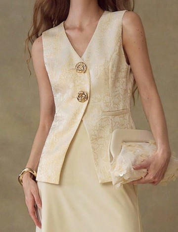 Vestă Shein MOTF, crem