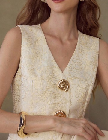 Vestă Shein MOTF, crem