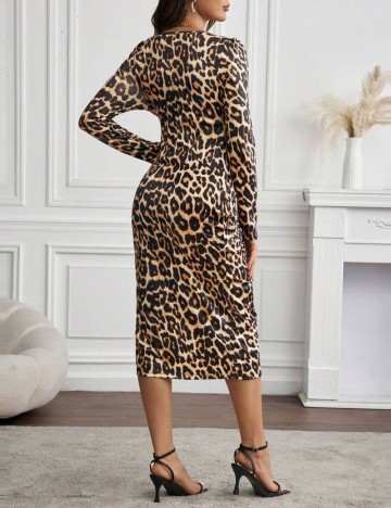 Rochie midi Shein, animal print