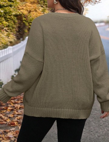 Pulover Shein Curve+, maro