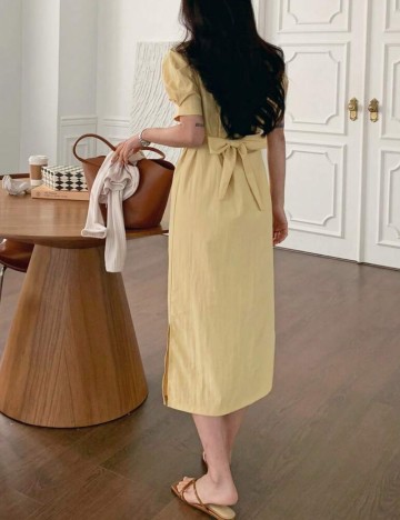 Rochie midi Shein DAZY, galben