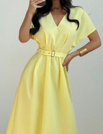 Rochie midi Shein, galben