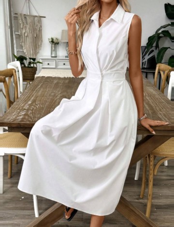 Rochie midi Shein, alb