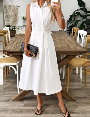 Rochie midi Shein, alb