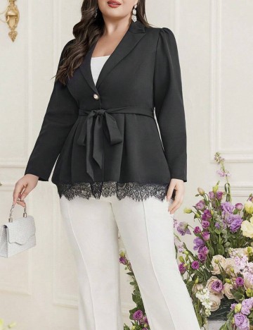 Sacou Shein Curve+, negru